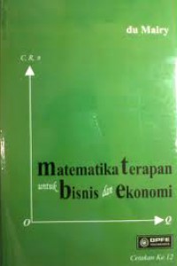 buku matematika ekonomi dumairy