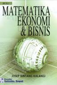Gambar Buku Matematika Ekonomi dan Bisnis Pdf